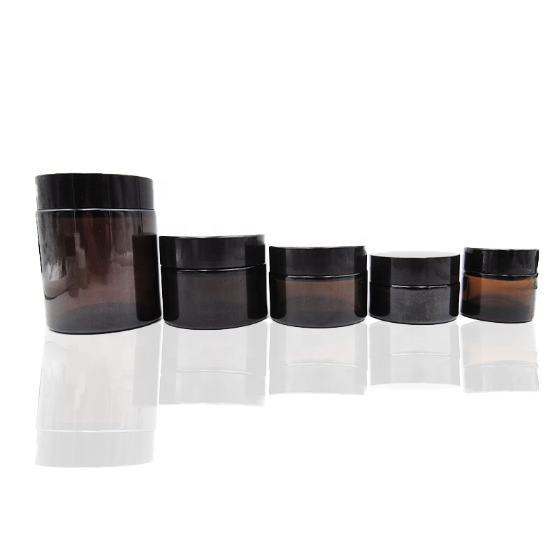 empty 20g  amber  cosmetic glass cream jar Candle packing bottle