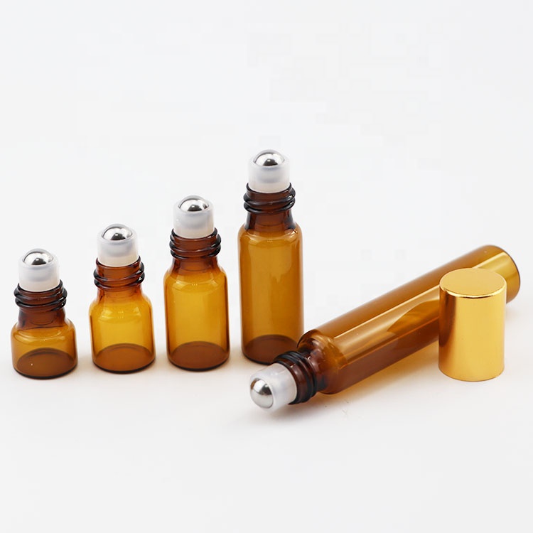 empty 2ml 3ml 5ml mini Roller Bottle Essential Oil Glass roll on bottles glass perfume bottle with metal ball