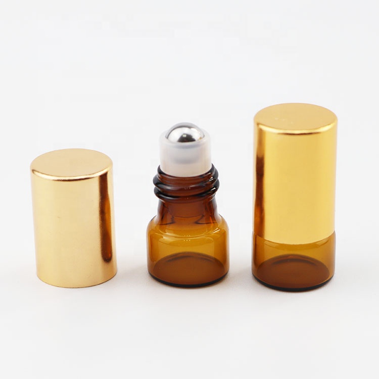 empty 2ml 3ml 5ml mini Roller Bottle Essential Oil Glass roll on bottles glass perfume bottle with metal ball