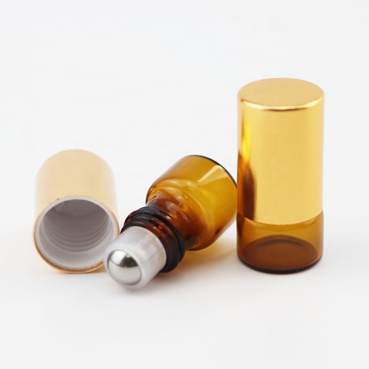 empty 2ml 3ml 5ml mini Roller Bottle Essential Oil Glass roll on bottles glass perfume bottle with metal ball