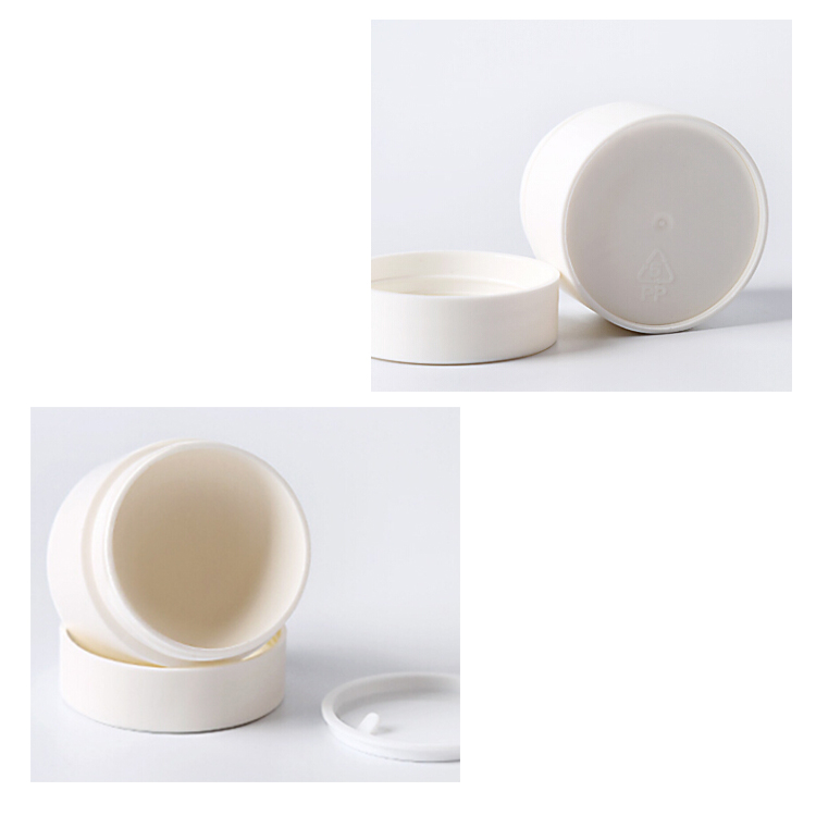 empty 3 g 5 g 10 g cream plastic jar white PP material plastic cream jar for face cream