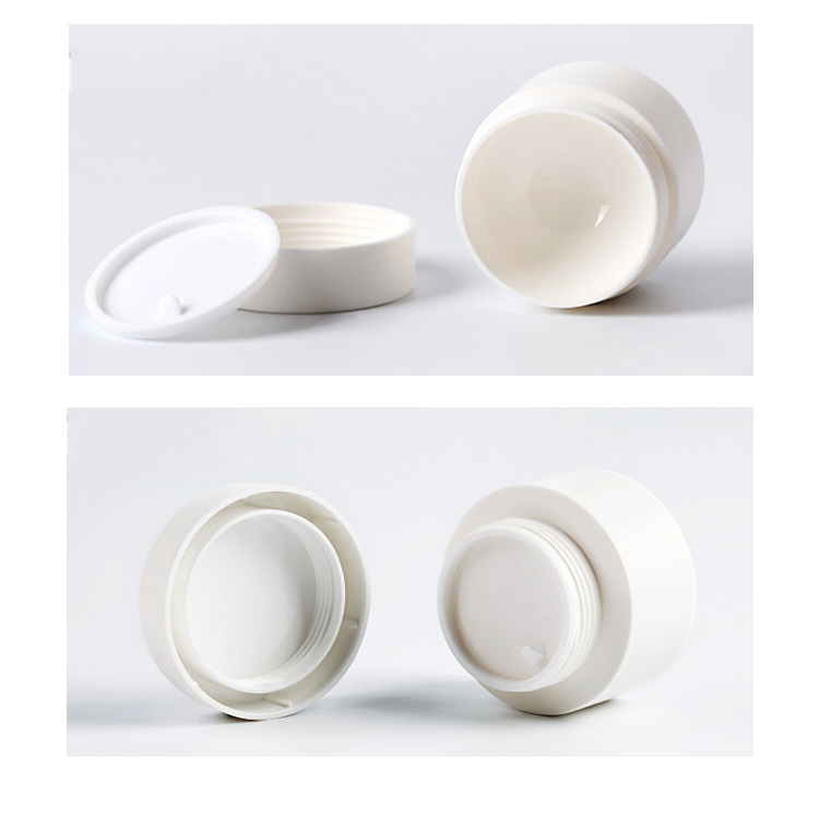 empty 3 g 5 g 10 g cream plastic jar white PP material plastic cream jar for face cream