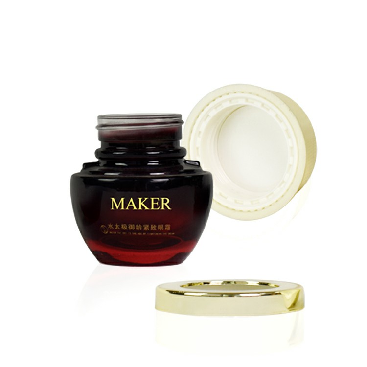 empty 30g 1oz black gradient gold face cosmetic glass packaging sets skin care hand cream jar