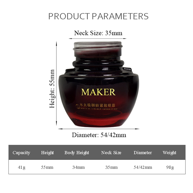 empty 30g 1oz black gradient gold face cosmetic glass packaging sets skin care hand cream jar