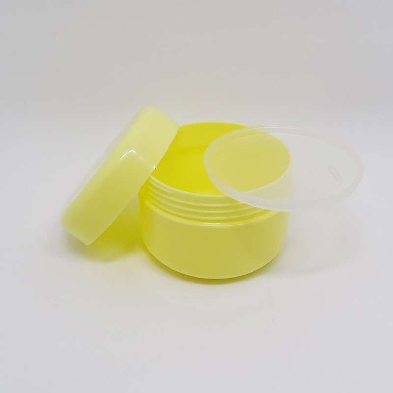 empty 30g 50g 100g 150g 250g body butter cream yellow PP plastic cosmetic jar packaging