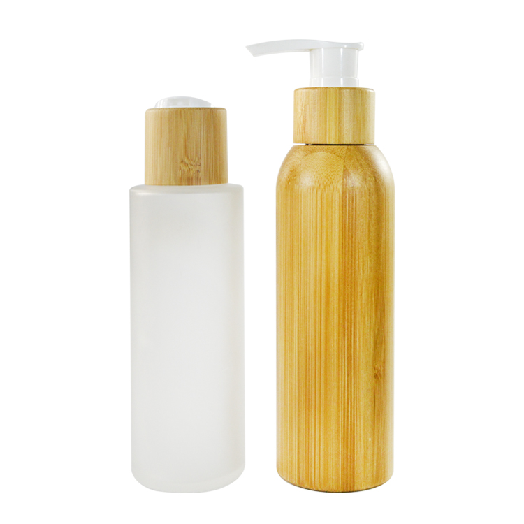 empty 30ml 50 ml 100ml 120 ml 150 ml 4 oz glass spray bottle with bamboo pump lotion cap