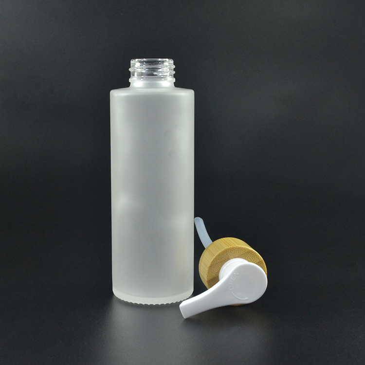 empty 30ml 50 ml 100ml 120 ml 150 ml 4 oz glass spray bottle with bamboo pump lotion cap