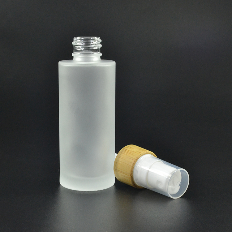empty 30ml 50 ml 100ml 120 ml 150 ml 4 oz glass spray bottle with bamboo pump lotion cap