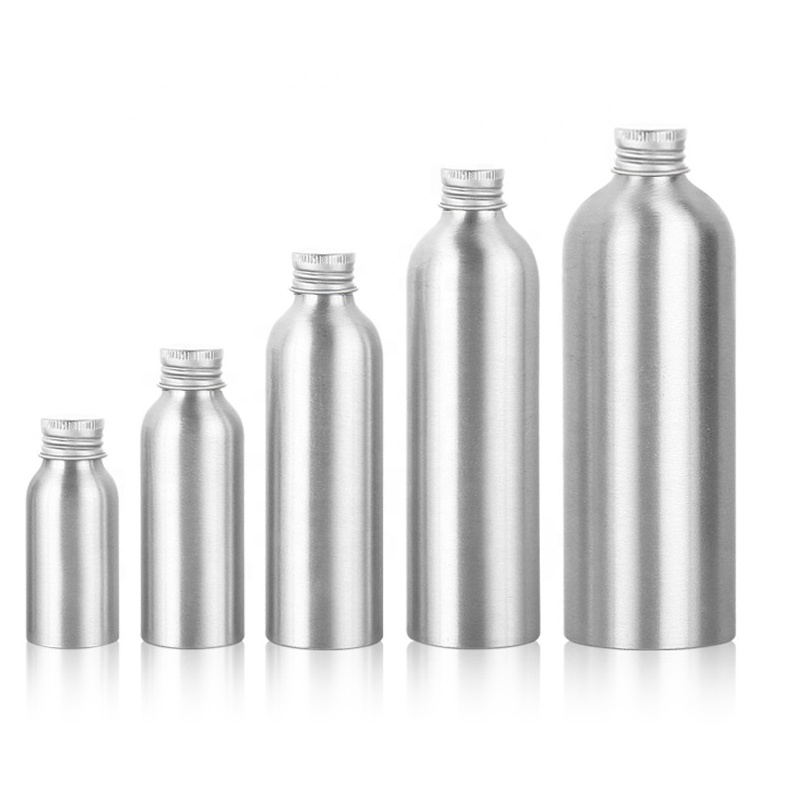 empty  30ml 50ml 100ml 120ml 150ml 250ml 500ml Aluminium bottle with aluminium cap