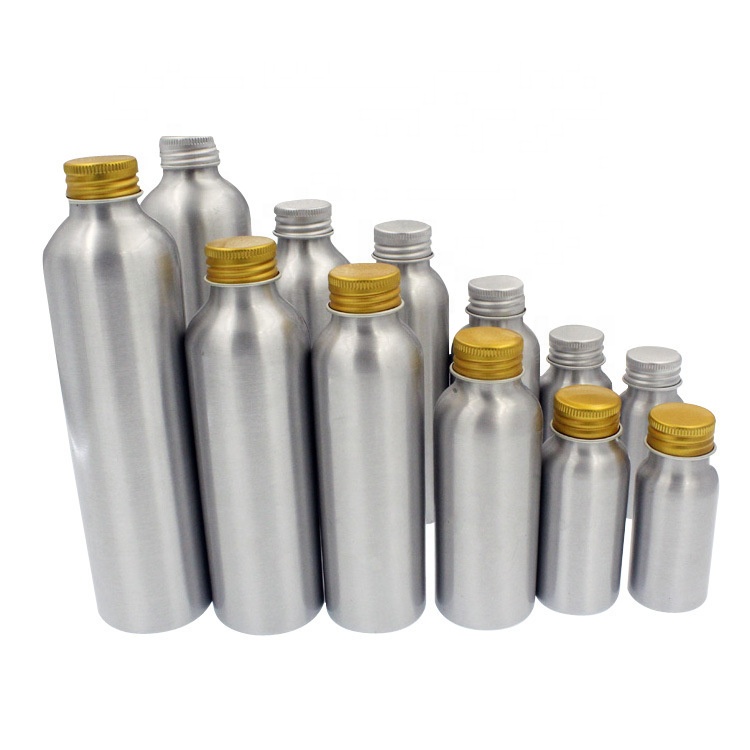 empty 30ml 50ml 100ml 120ml 150ml 250ml 500ml Aluminium bottle with aluminium cap
