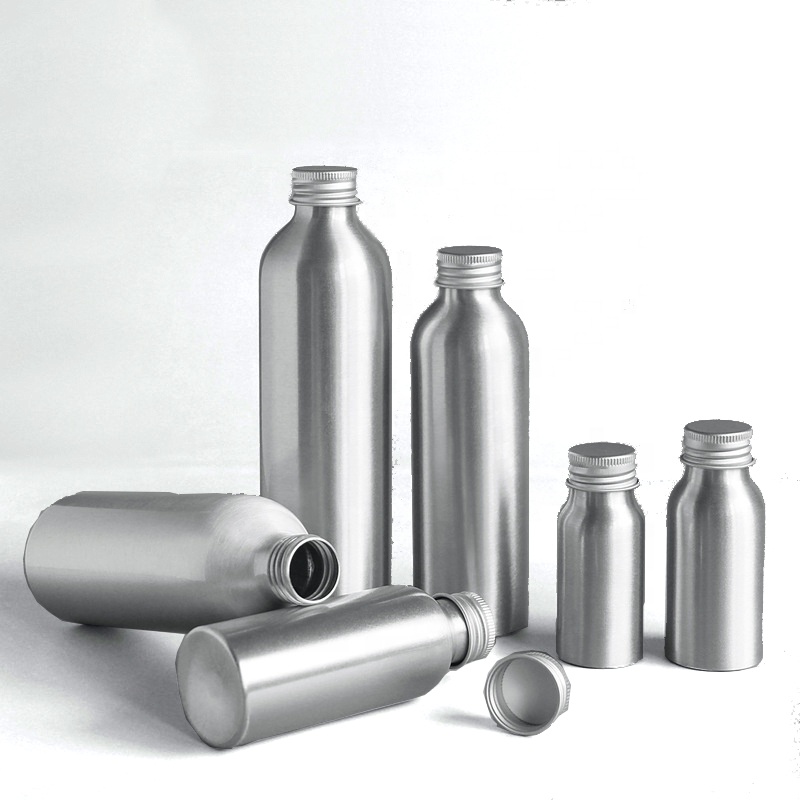 empty 30ml 50ml 100ml 120ml 150ml 250ml 500ml Aluminium bottle with aluminium cap