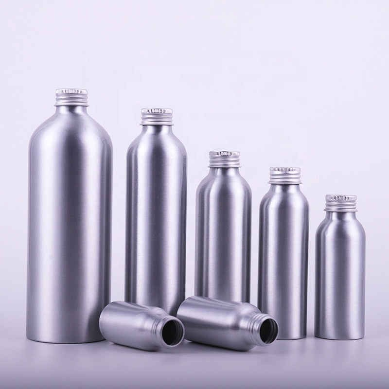 empty 30ml 50ml 100ml 120ml 150ml 250ml 500ml Aluminium bottle with aluminium cap