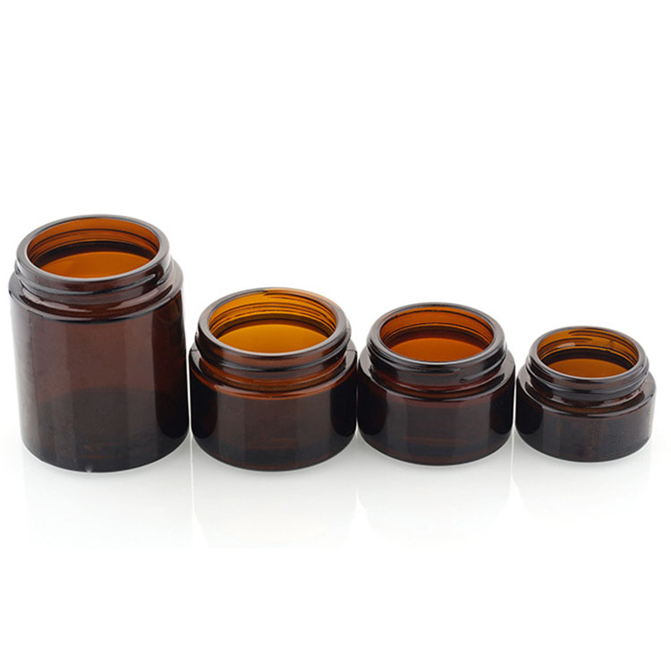 empty 30ml amber glass jar 250ml 8oz 100ml for cream