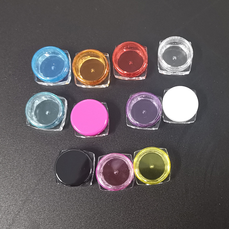 empty 3g 5g plastic PS square cosmetic sample jar for eye cream