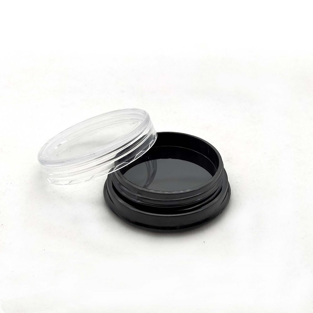 empty 3g plastic jar, round case for cream or nail powder container