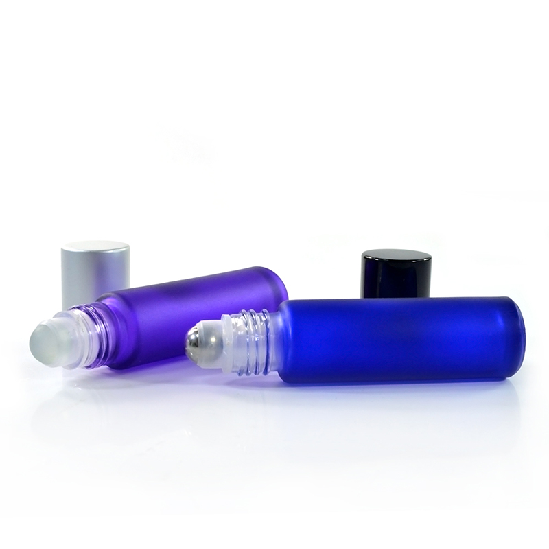 empty 4ml 6ml 8ml 10ml clear amber blue essential oil roll on glass bottle for perfume