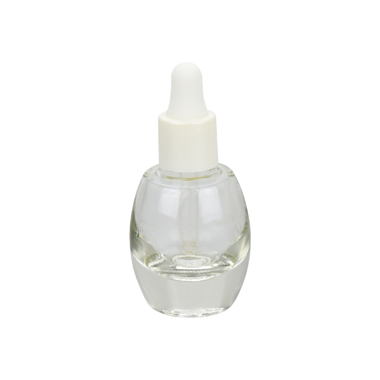 empty 4ml round glass cosmetic liquid oil sample bottle with white dropper