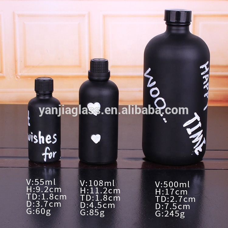empty 500ml glass bottle boston round stocked wine bottle for sale