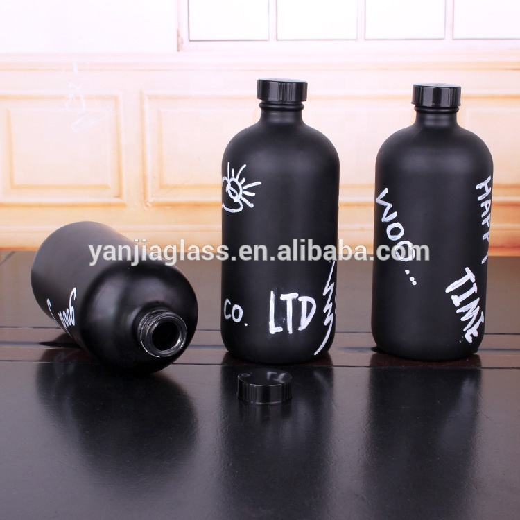 empty 500ml glass bottle boston round stocked wine bottle for sale