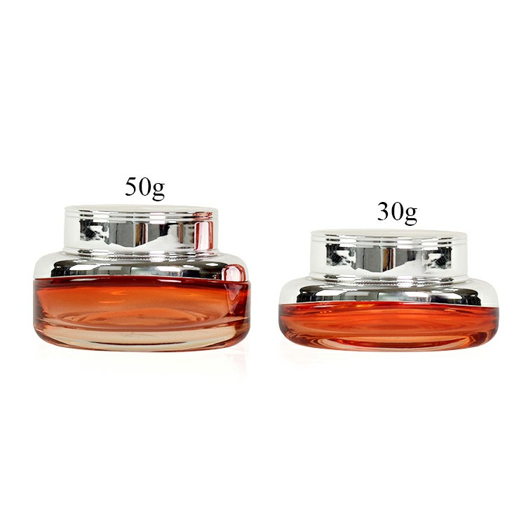 empty 50g 2oz personal care cosmetic packaging glass jar for body cream face cream skin care cream