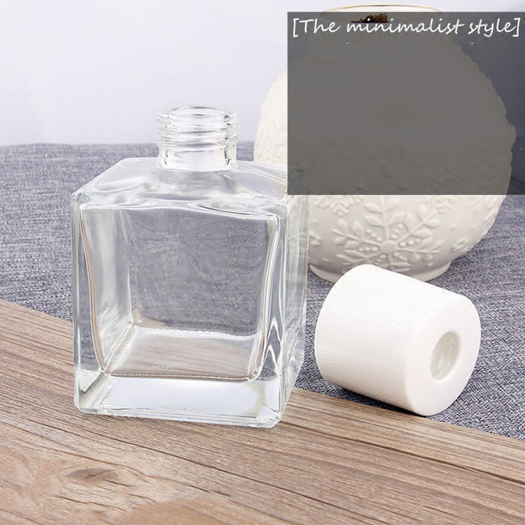 empty 50ml 100ml 150ml square shape reed diffuser glass bottle