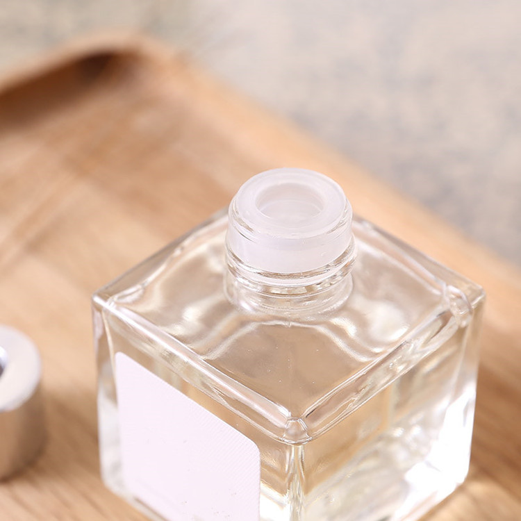 empty 50ml 100ml 150ml square shape reed diffuser glass bottle