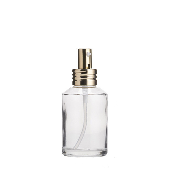 empty 50ml 200ml slant shoulder glass bottle with pump