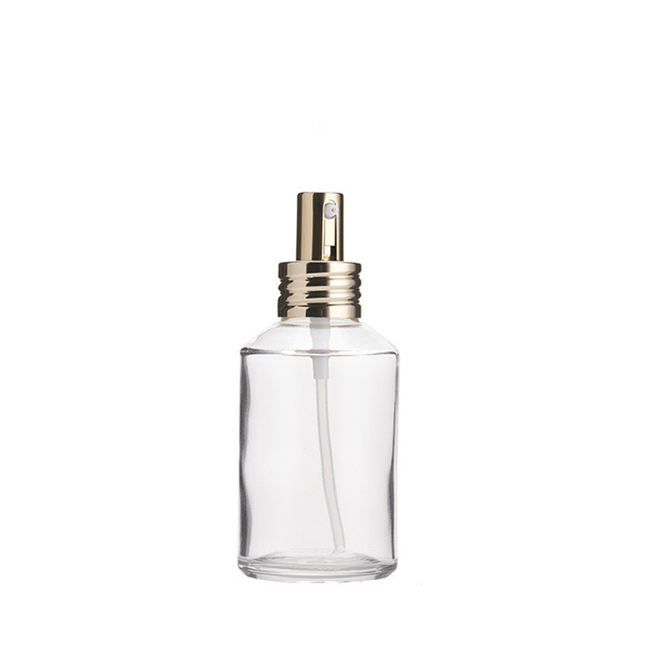 empty 50ml 200ml slant shoulder glass bottle with pump