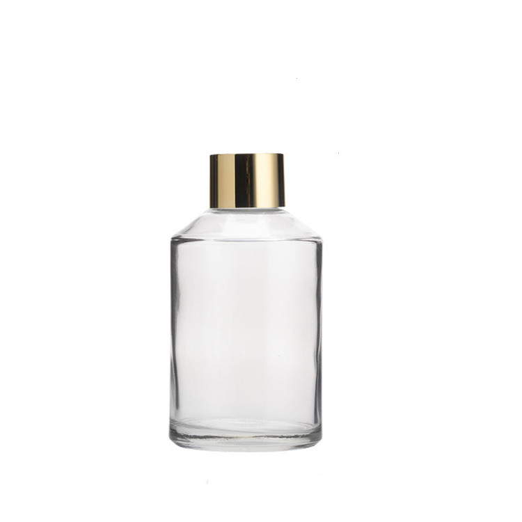 empty 50ml 200ml slant shoulder glass bottle with pump