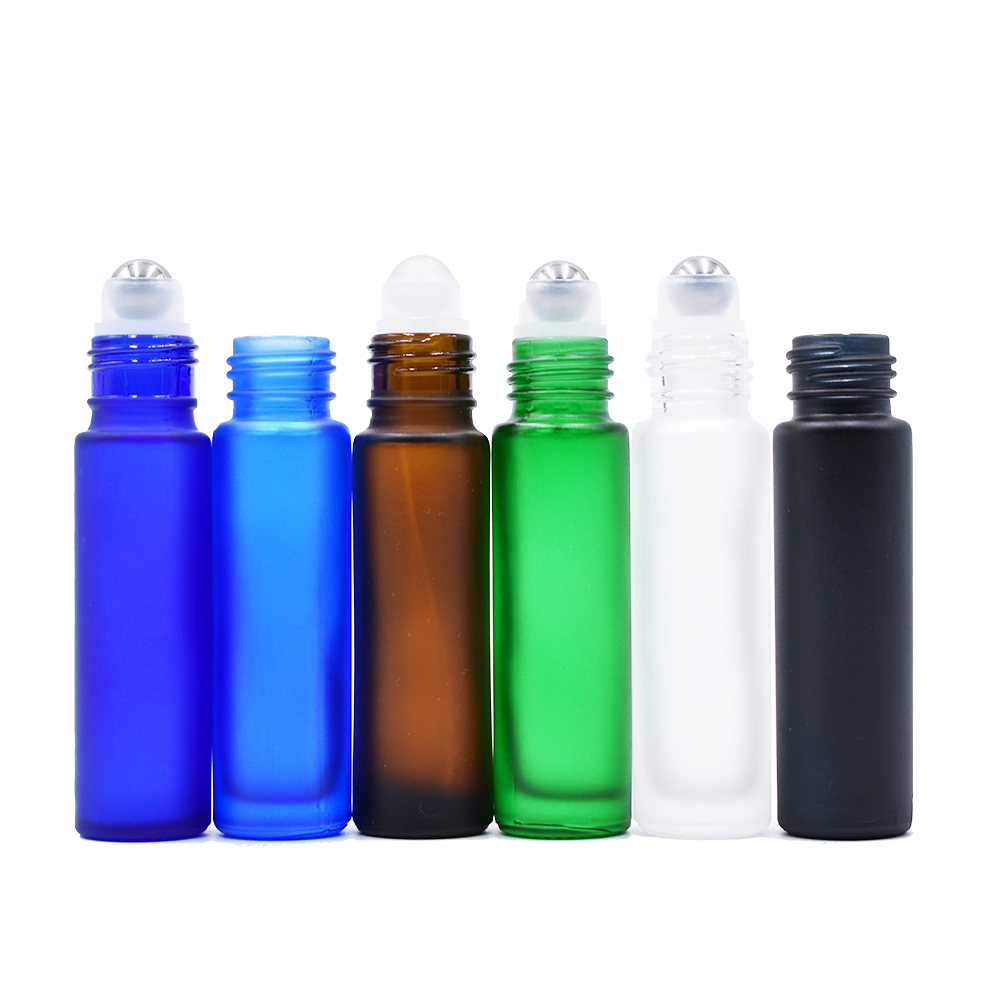 empty 50ml cc amber glass boston round rollon bottle,attar oil bottle,perfume roll on bottle with 18mm neck colorful