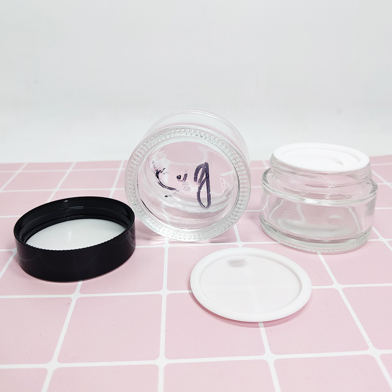 empty 5g 10g 15g 20g 30g 50g 100g cosmetic clear glass jar with plastic screw cap