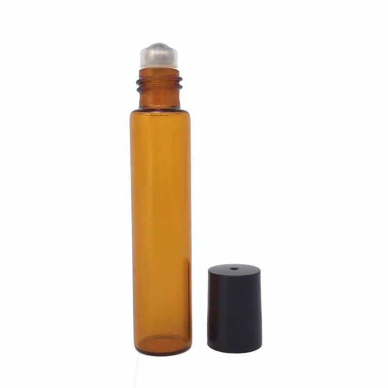 empty 5ml 10ml roll-on amber clear blue rollon bottles liptint essential oil glass roll on bottle essential oil roller bottle