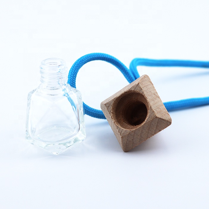 empty 5ml 8ml 10ml 12ml 15ml 17ml wooden cap glass car air freshener hanging perfume bottle fragrance bottle diffuser