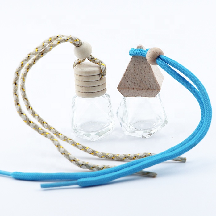 empty 5ml 8ml 10ml 12ml 15ml 17ml wooden cap glass car air freshener hanging perfume bottle fragrance bottle diffuser