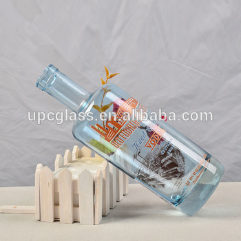 empty 750ml alcohol glass bottle spirit bottle