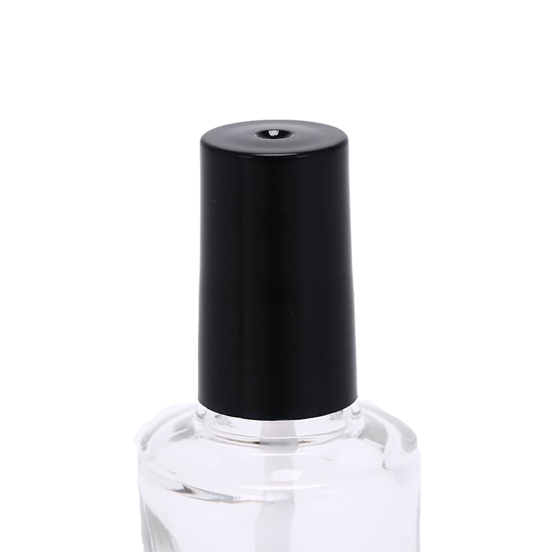 empty 8ml 10ml 12ml 15ml square clear glass nail polish bottle with brush