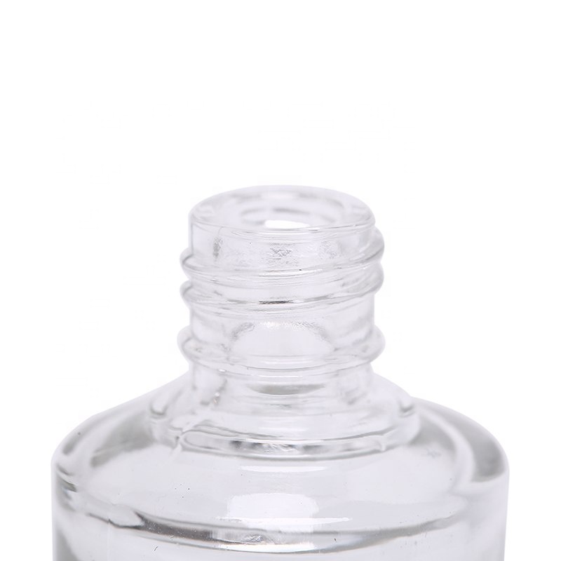 empty 8ml 10ml 12ml 15ml square clear glass nail polish bottle with brush