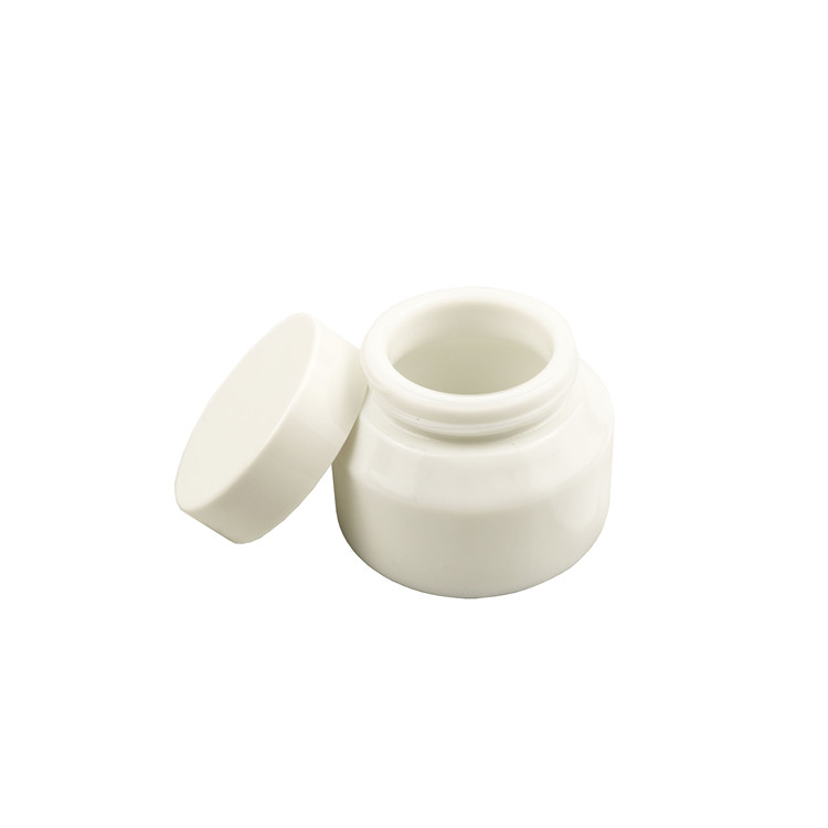 empty Opal glass white 4oz 1515ml 30ml 50ml 100ml oblique shoulder cosmetic opal glass jar with cap for face cream
