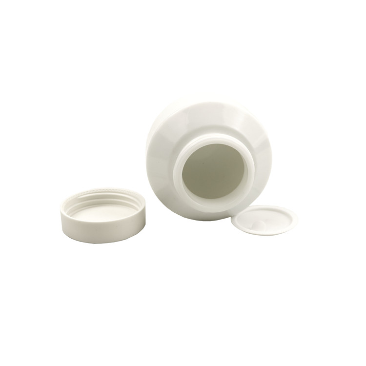 empty Opal glass white 4oz 1515ml 30ml 50ml 100ml oblique shoulder cosmetic opal glass jar with cap for face cream