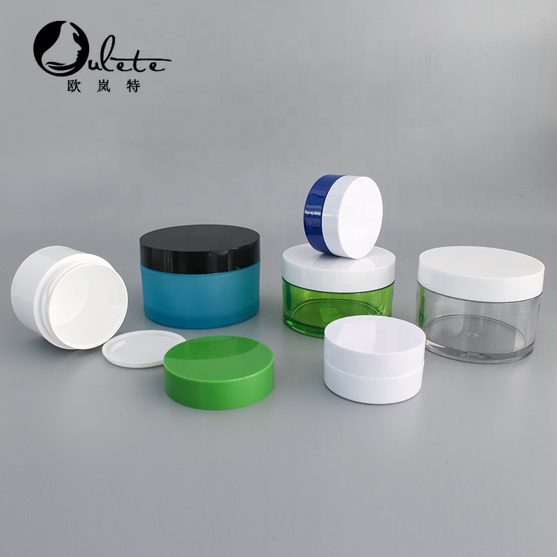 empty PET frosted plastic cosmetics body scrub containers cosmetic body butter jar 1oz 1.7oz 3oz 5oz 6oz 8oz