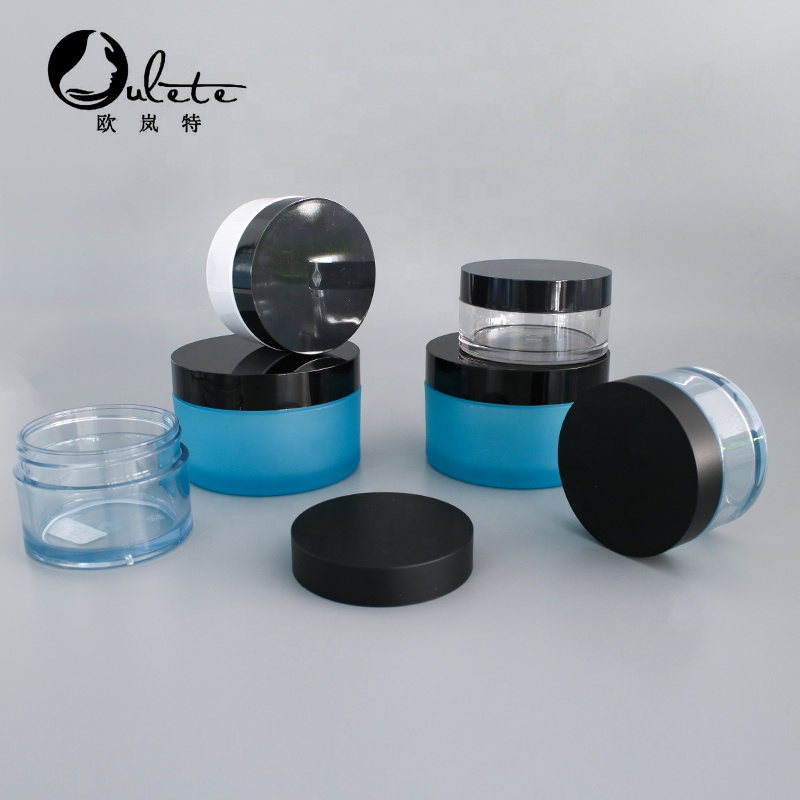 empty PET frosted plastic cosmetics body scrub containers cosmetic body butter jar 1oz 1.7oz 3oz 5oz 6oz 8oz