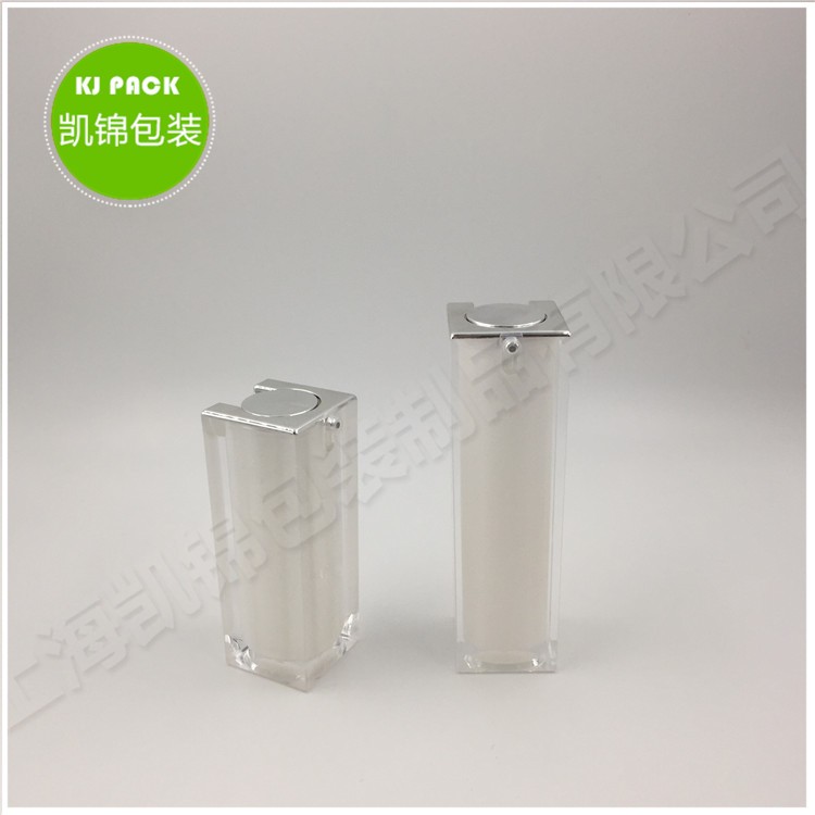 empty acrylic 100ml 120ml lotion packaging cosmetics frost white