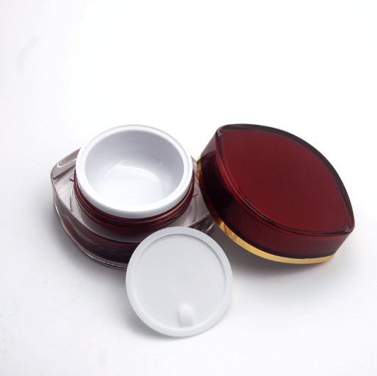 empty acrylic jar packaging beautiful cosmetic face cream jars