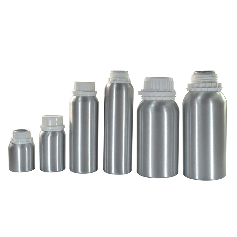 empty aluminum essential oil bottle with tamperproof lid 100ml 120ml 150ml 200ml 250ml 300ml 500ml 1000ml 1L