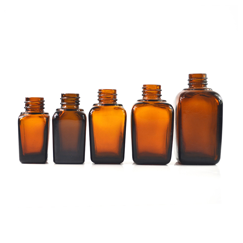 empty amber Clear 15ml 30ml 50ml 100ml perfume square 2oz essential oil glass bottle with dropper