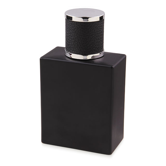 empty black frosted manufacture 50ml perfume bottle