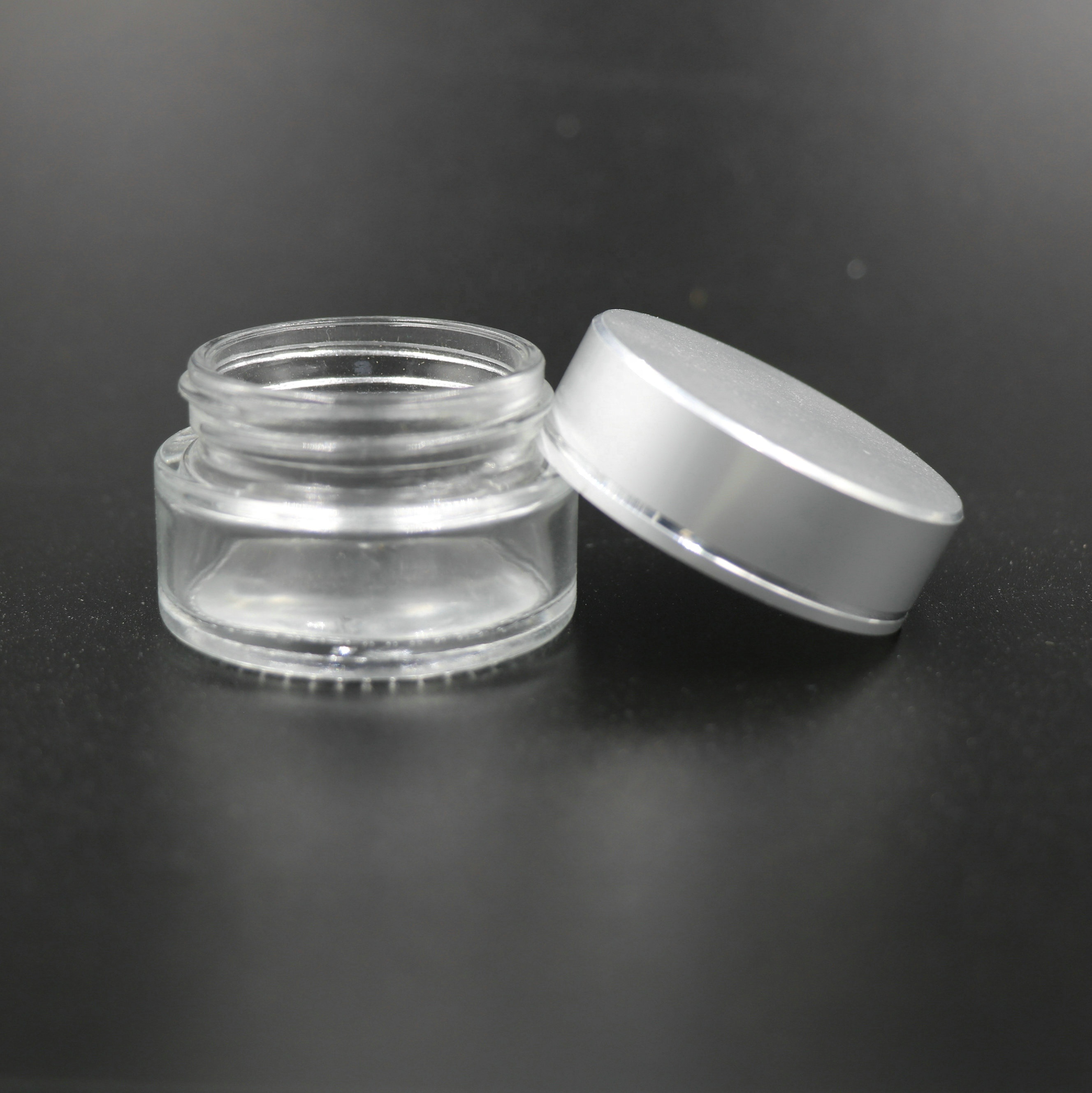 empty blue clear 30g 50g cosmetic container 100g glass skin care cream jar with lid