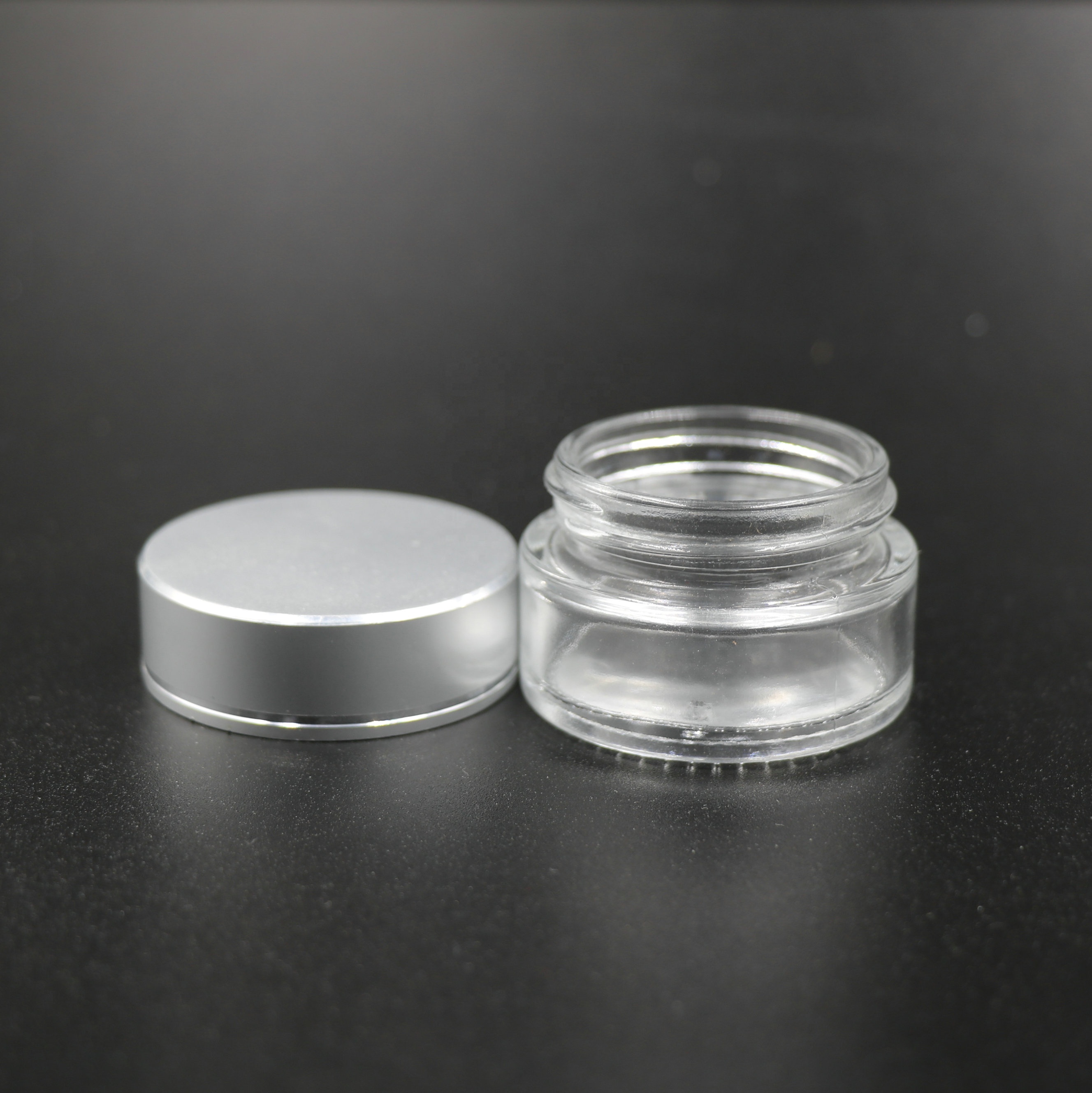 empty blue clear 30g 50g cosmetic container 100g glass skin care cream jar with lid