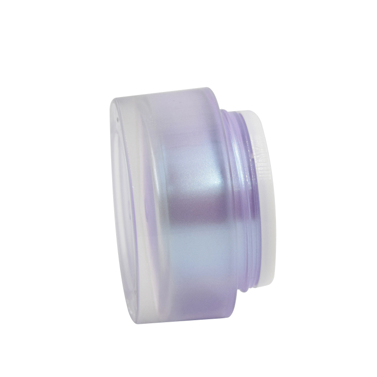 empty blue purple round 15g 30g 0.5oz 1oz acrylic plastic sample cream jar with silver cap