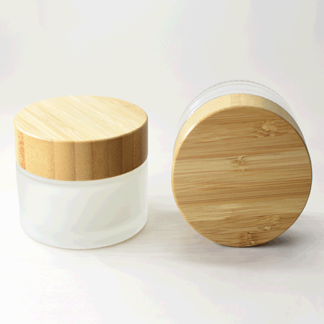 empty body scrub containers 5g 15g 30g 50g 100g glass jars empty containers for lotions and creams frosted jar with bamboo lid